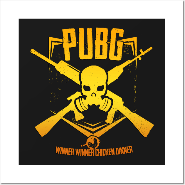 PUBG - EMBLEM (GOLD) Wall Art by TheHookshot